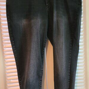 Lane Bryant 22P Petite Mid Rise Super Stretch Skinny Black